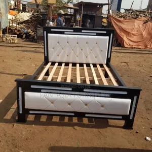 5 by 6 Black and White Bed