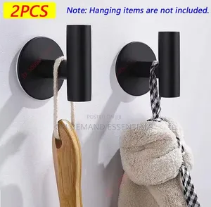 Stainless Steel Punch Free Hanging Hooks. 2pc