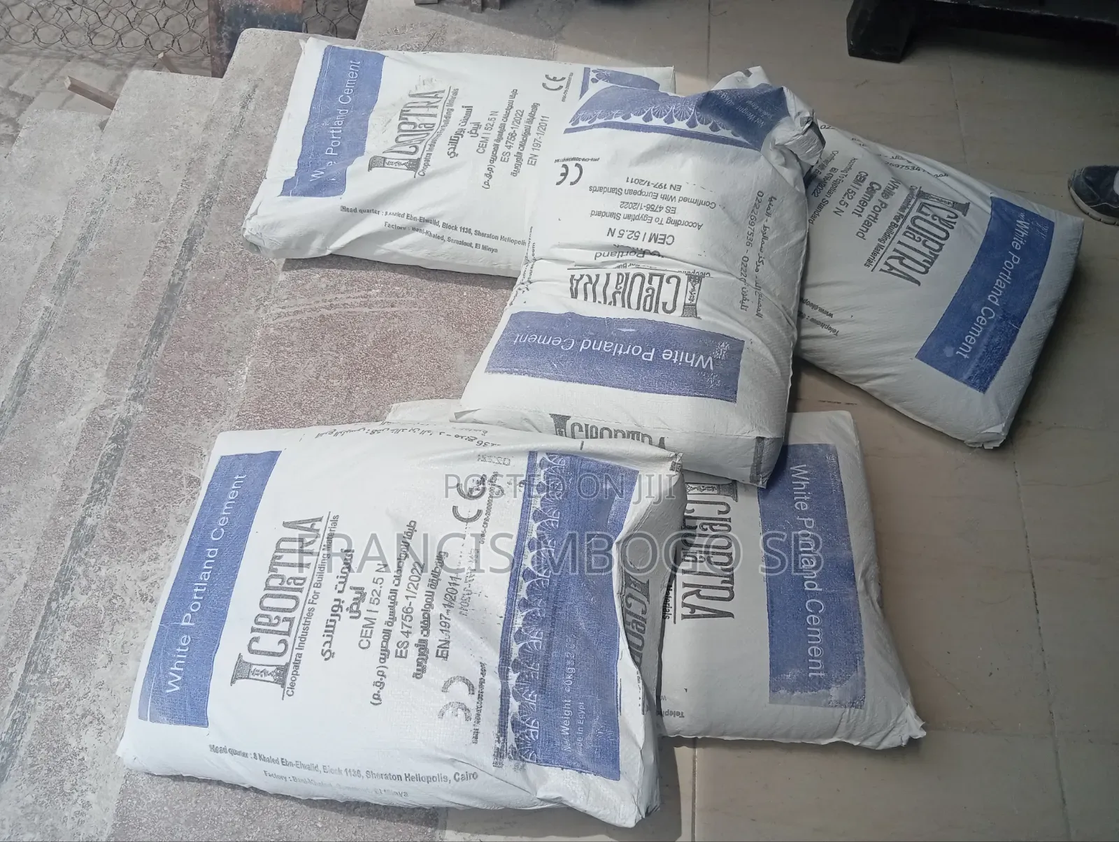 Egyptian White Cement Tile Grout Creopatra 52.2N