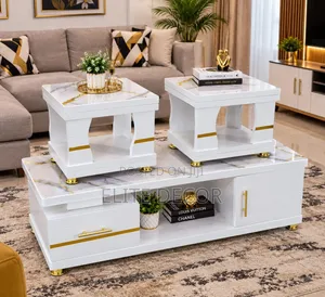 Modern Coffee Table – Glass/Marble Top