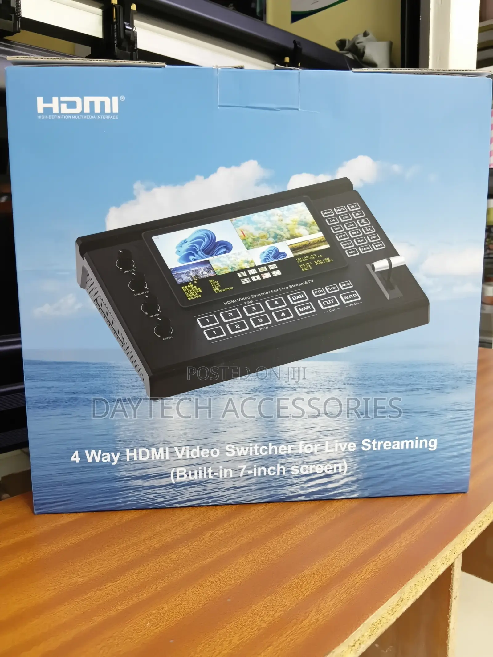 4-Channel HDMI Live Streaming Video Switcher With 5-Inch Screen