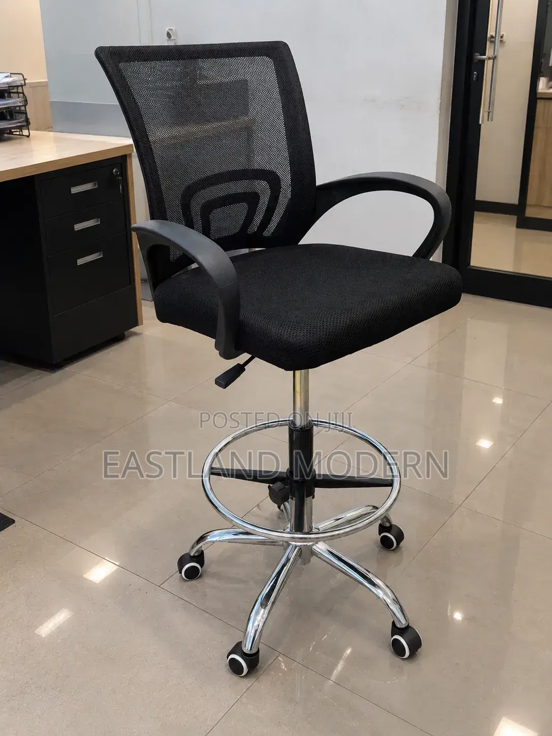 High Office Stool Chair – Adjustable Mesh Work Chair