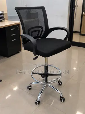 High Office Stool Chair – Adjustable Mesh Work Chair