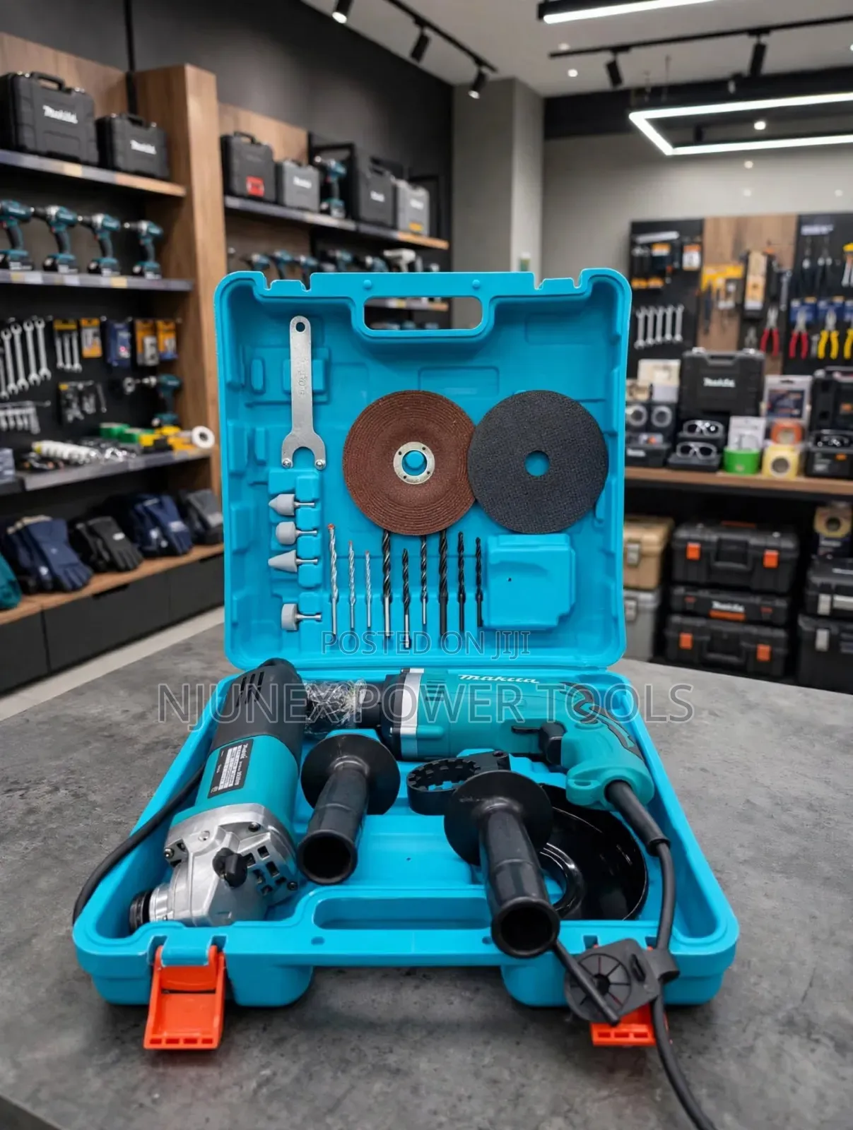 Makita Electric Drill & Angle Grinder Combo Kit