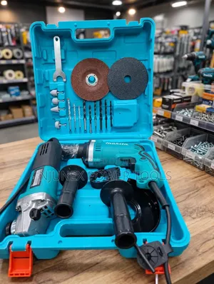 Makita Electric Drill & Angle Grinder Combo Kit