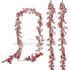 Artificial Red Berry Plants Christmas Garland
