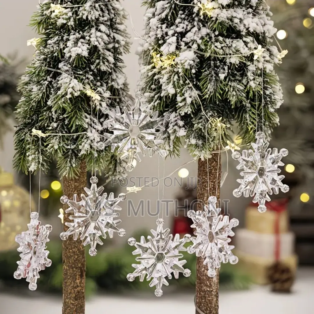 6-Piece Crystal Snowflake Christmas Ornaments