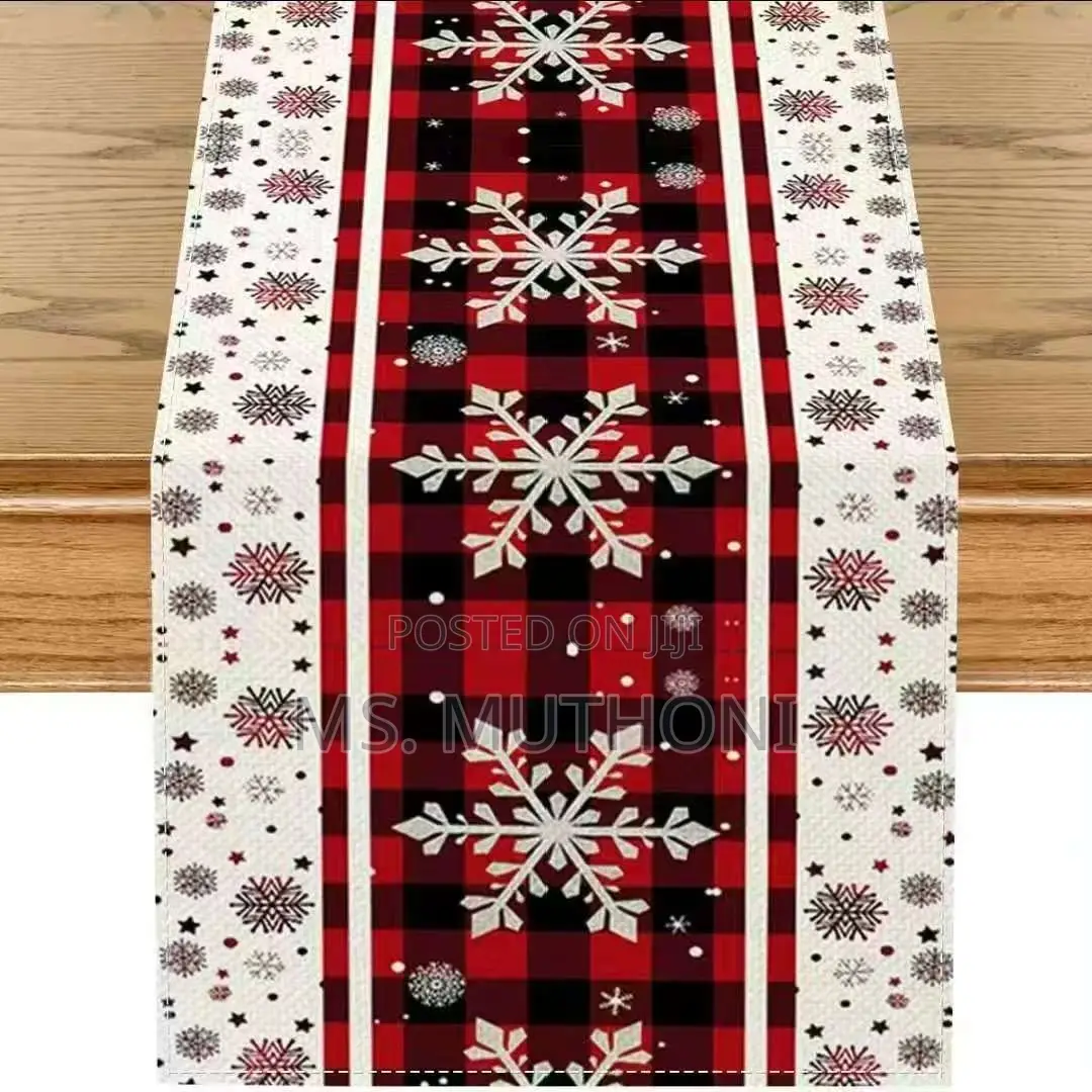 *Christmas Linen Table Runner (33*185cm )