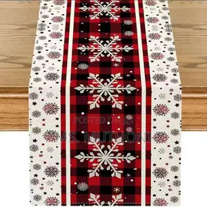 *Christmas Linen Table Runner (33*185cm )
