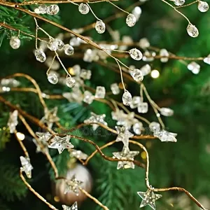 Christmas Decorations Crystal Bud Branches for Xmas DIY Crystal Flower
