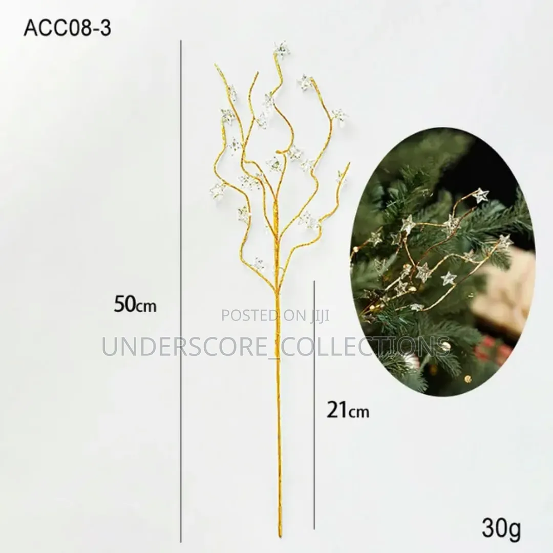 Christmas Decorations Crystal Bud Branches for Xmas DIY Crystal Flower