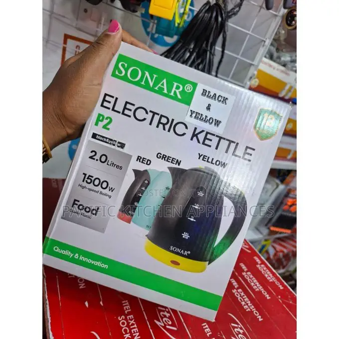 Sonar Stainless Steel Electric Kettle 2L – 1500W Powerful Heating,