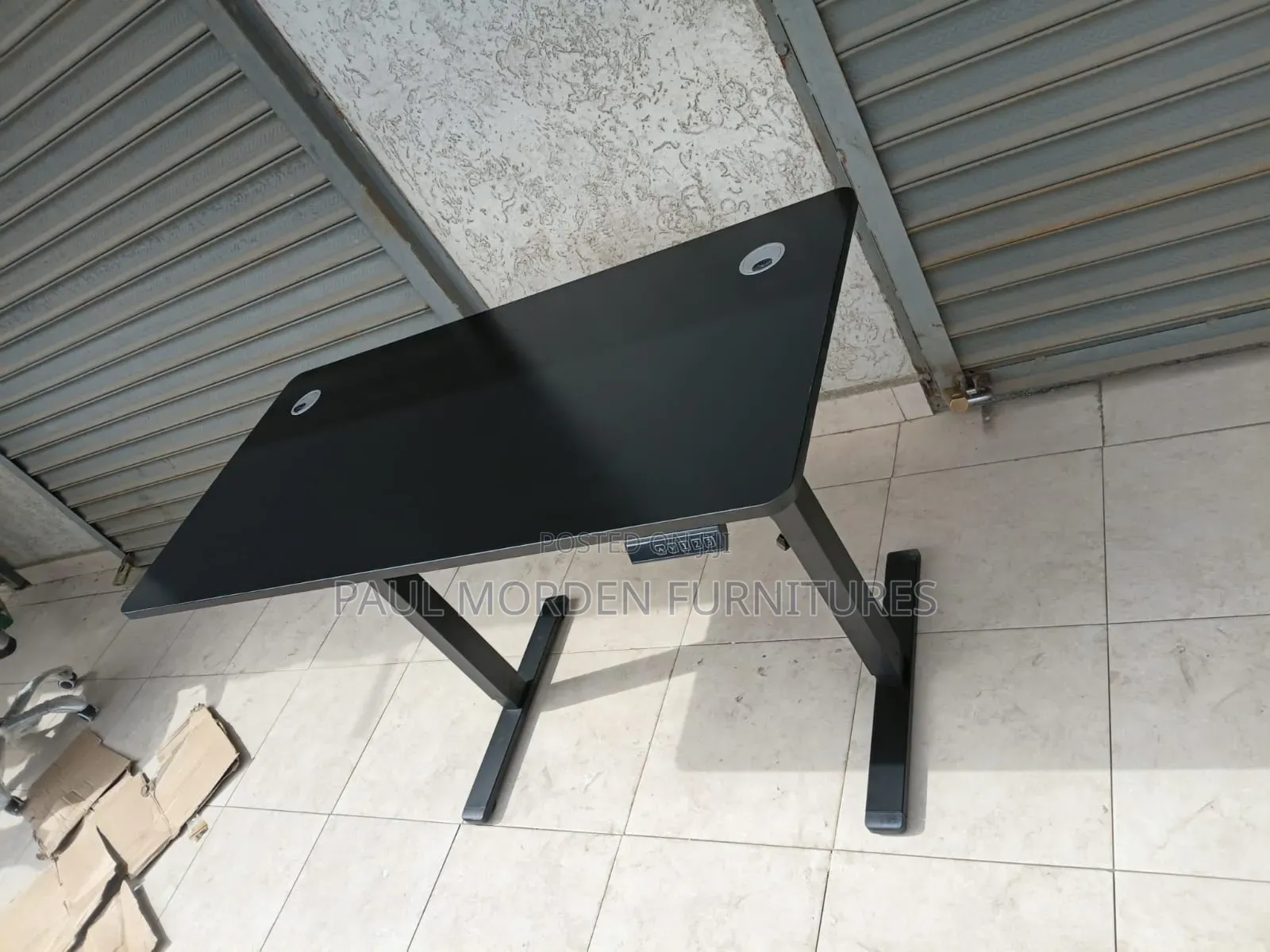 Black Automatic Adjustable Height Table