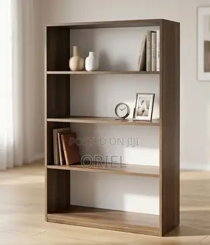 Wooden 4-Level Display Shelf Kenya – Modern Storage & Display Unit