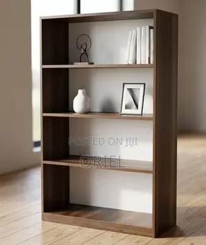 Wooden 4-Level Display Shelf Kenya – Modern Storage & Display Unit