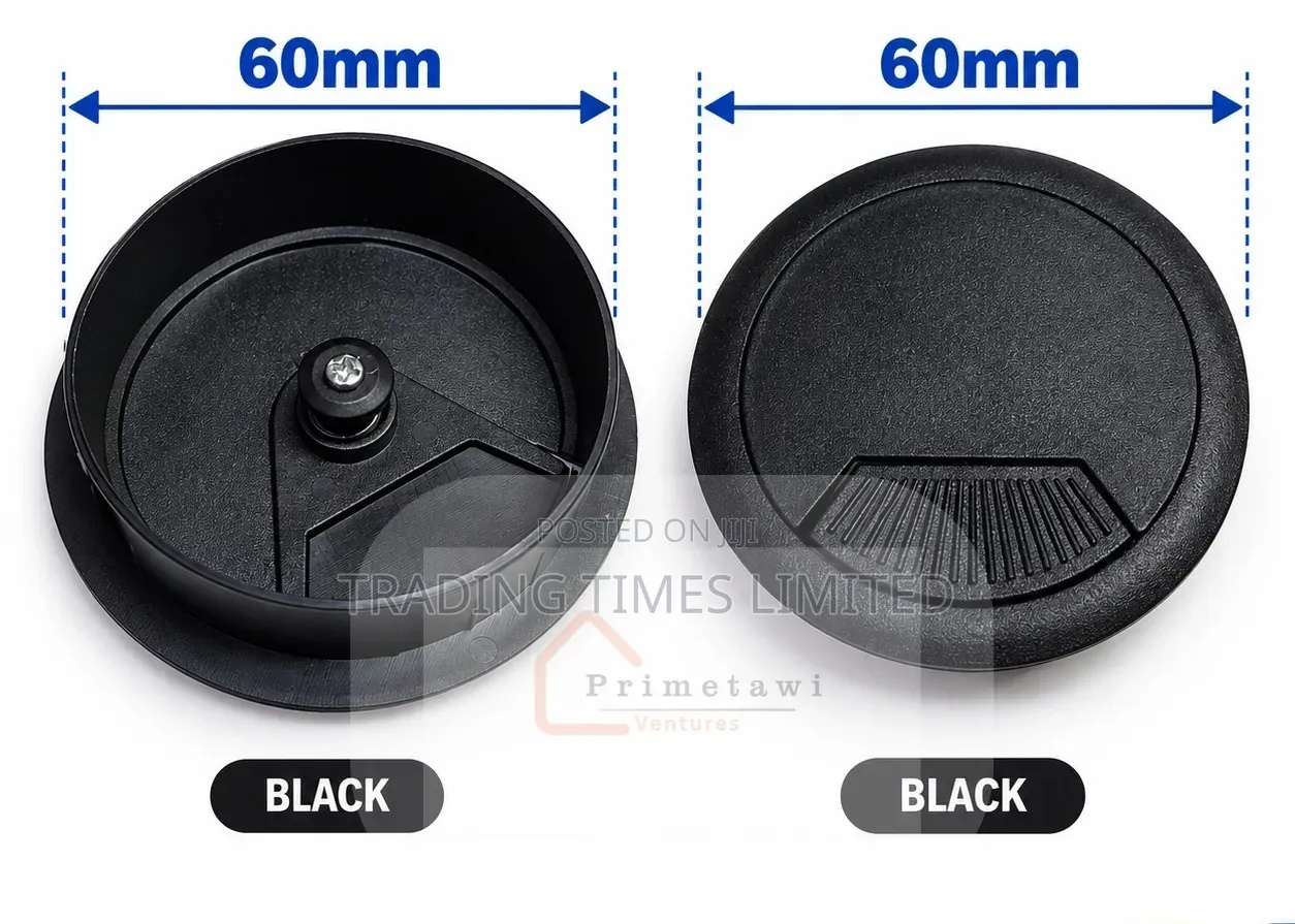 60mm Desk Cabble Grommets Black