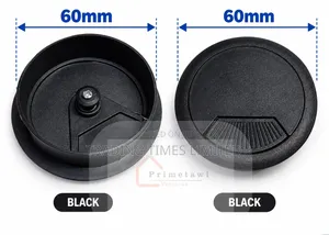 60mm Desk Cabble Grommets Black