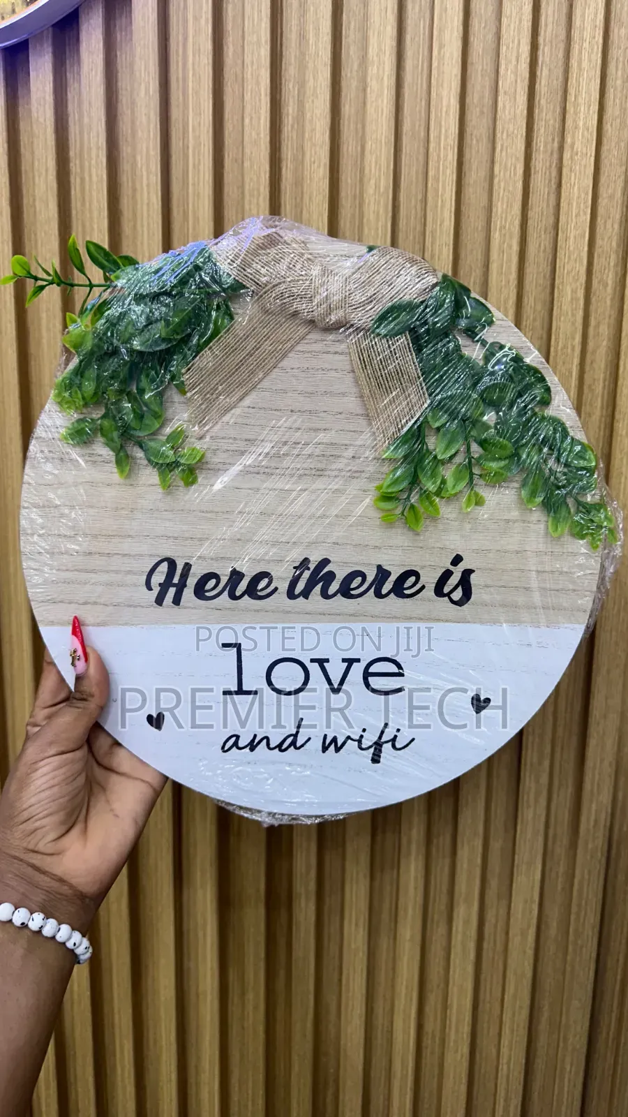 Wooden Hanging Decor and Door Wreath