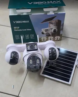 V380 Pro Wireless 4G Sim Card Solar IP PTZ CCTV Camera With 4 Lenses
