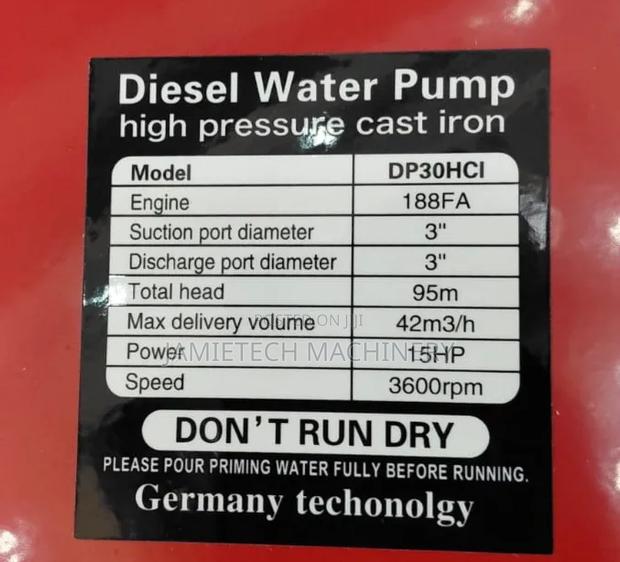 Pulsar DP30HCI High-Pressure Diesel Water Pump - thumbnail 3