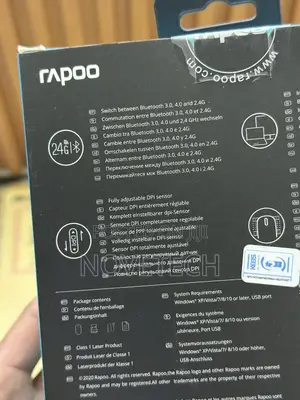 Rapoo MT750S Multi-Mode Wireless Bluetooth Rechargeable Mouse Black