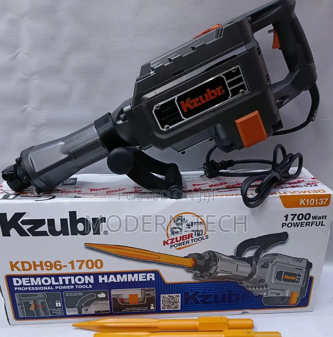 Kzubr 1700W Heavy Duty Demolition Hammer