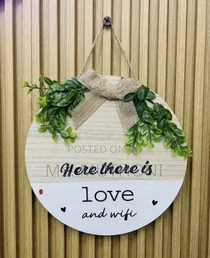 Charming Round Wooden Hanging Decor