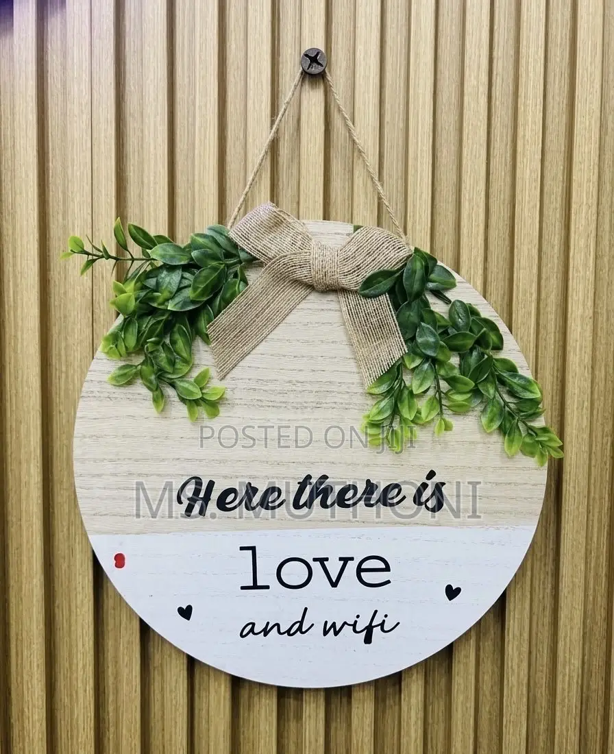 Charming Round Wooden Hanging Decor