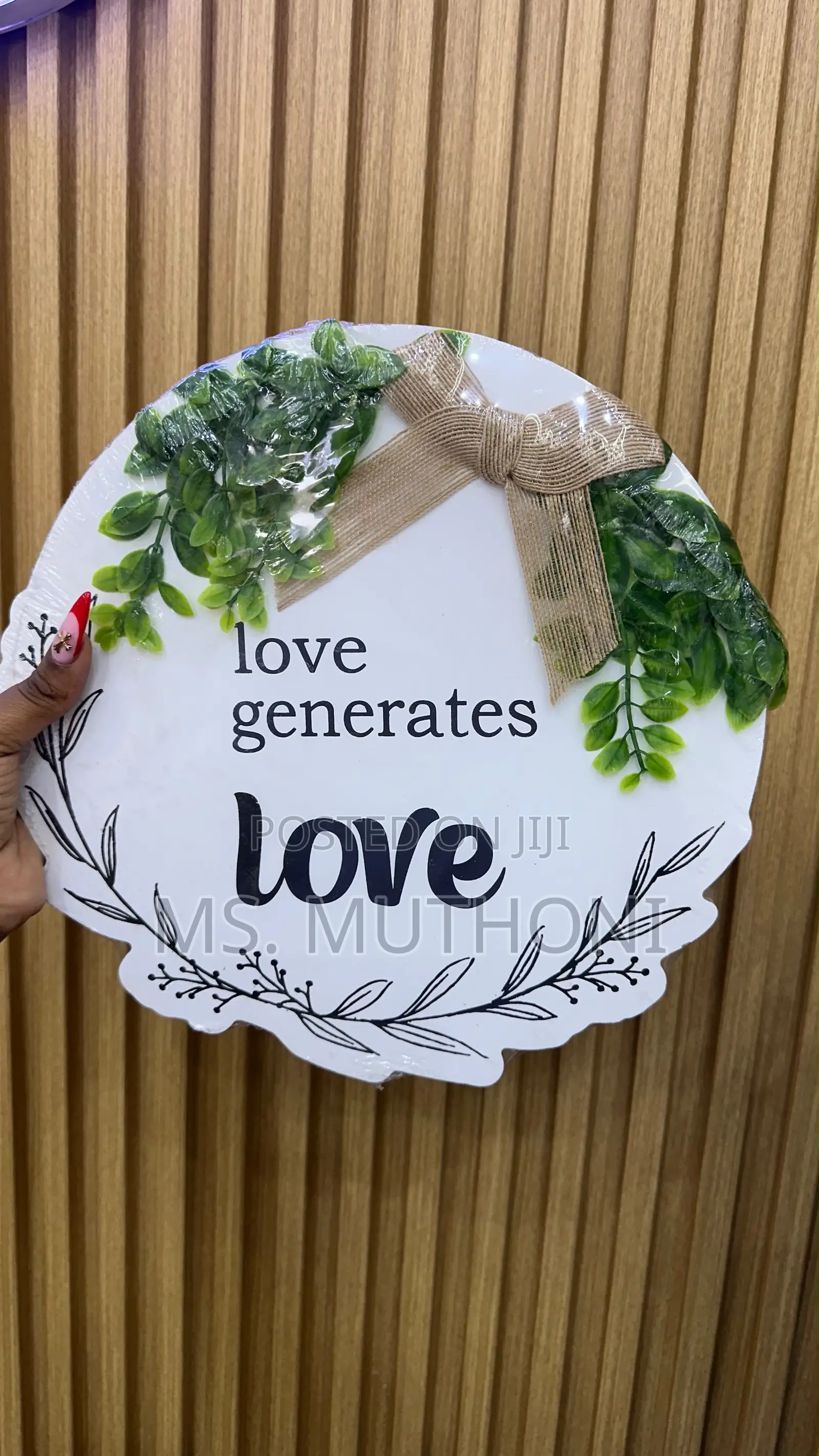 Charming Round Wooden Hanging Decor