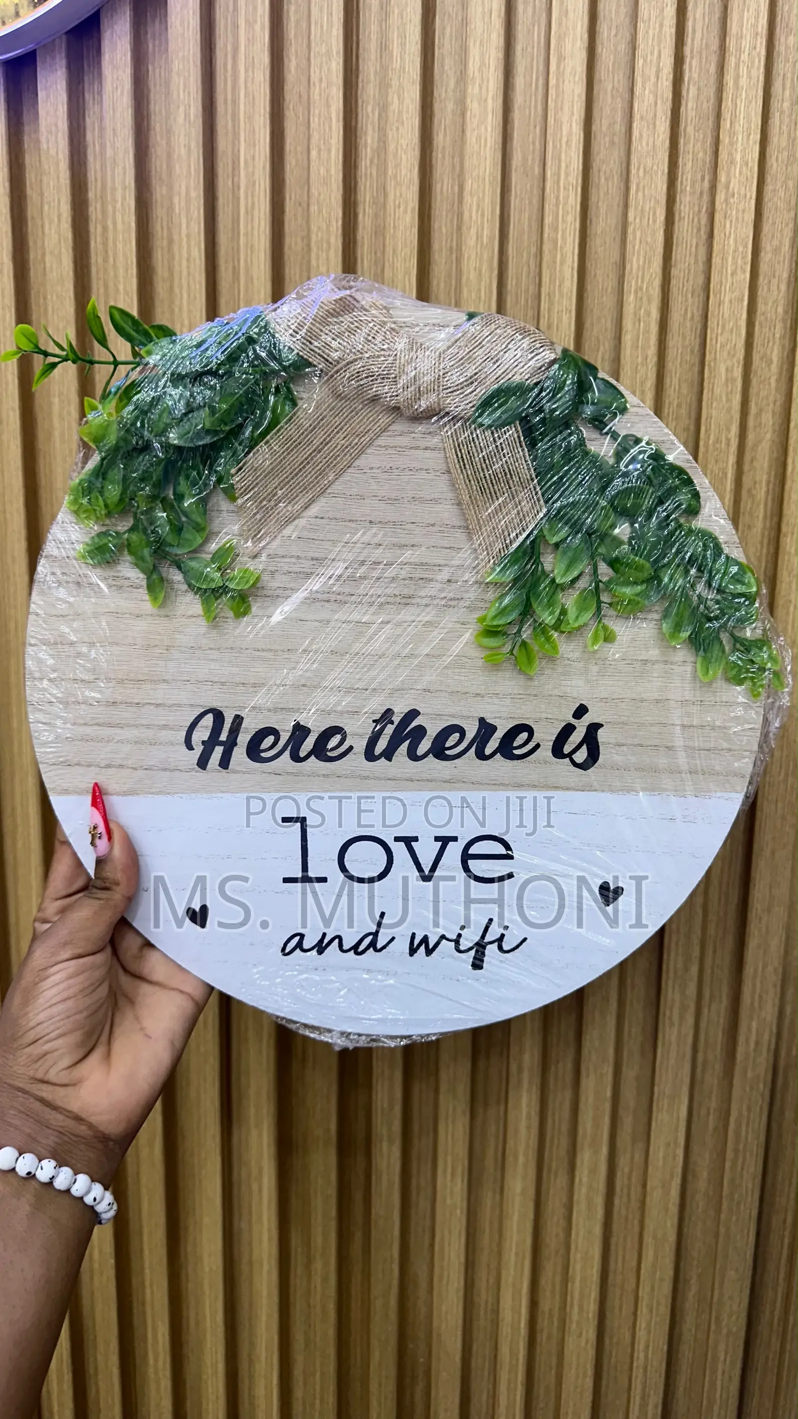 Charming Round Wooden Hanging Decor