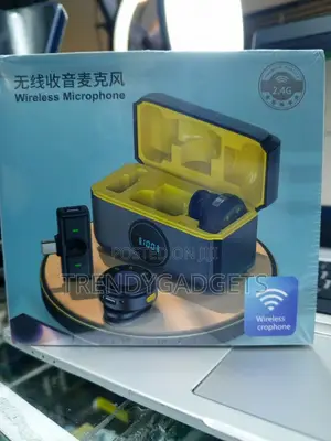 Q9 Wireless Lavalier Mic With Magnetic Clip & LED Charging Case