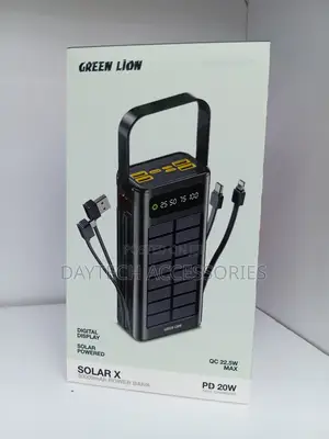 The Green Lion Solar X 30000mAh Power Bank.