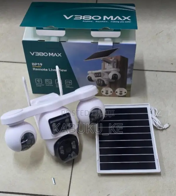 Simcard Solar Security CCTV Camera With 4 Lens Colored Night Vision