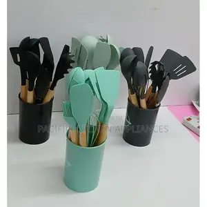 12 in 1 Silicone Cooking and Serving Spoons Set