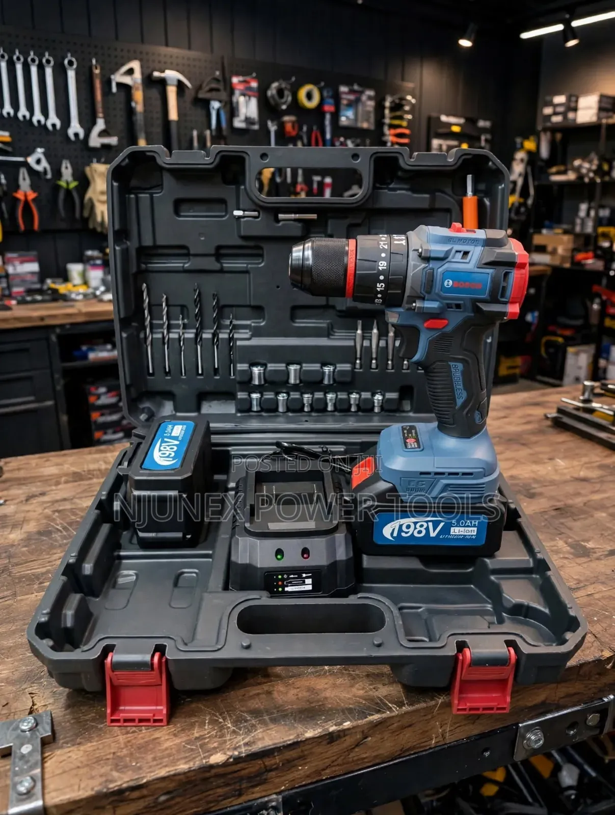 Generic Bosch 198V Brushless Cordless Drill Set,