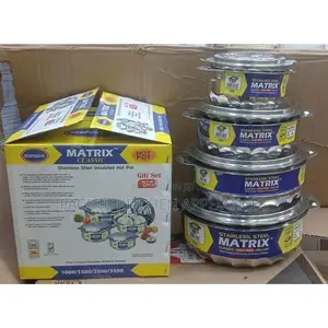 Matrix 4 Pieces Stainless Steel Hot Pots