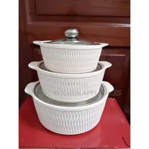 Set of 3 Pieces Ceramic Soup Pots