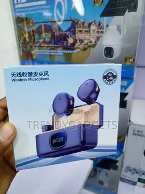 Q8 Wireless Dual Collar Mic With Digital Display Case