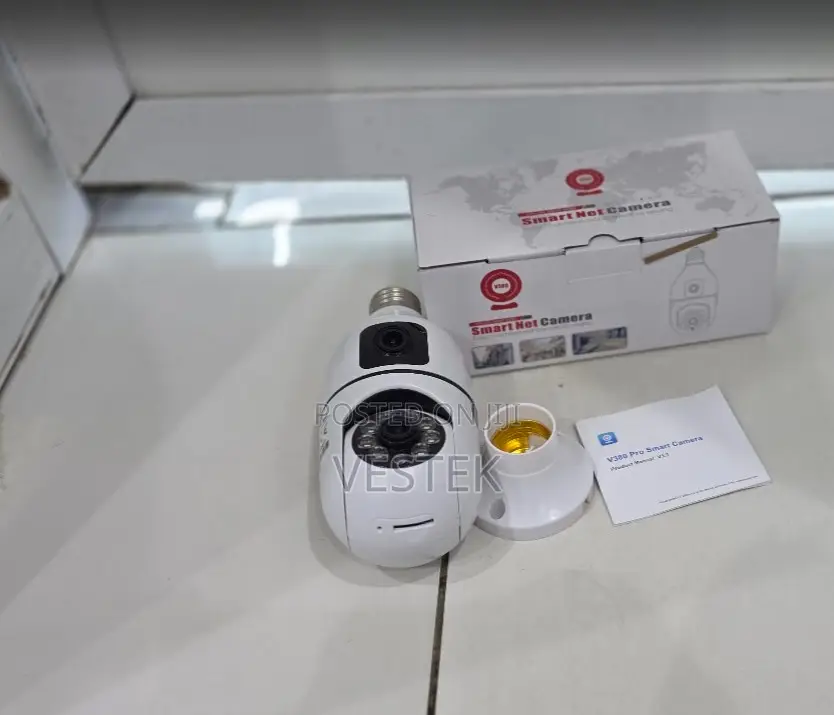 Dual Lens V380 Pro Bulb Nanny Cam Panoramic Wireless Security Camera