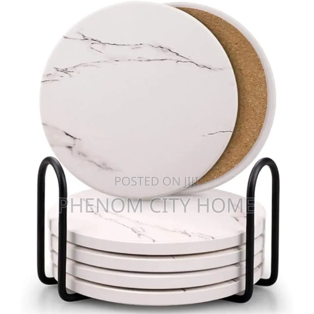 White Marble Cup Coasters