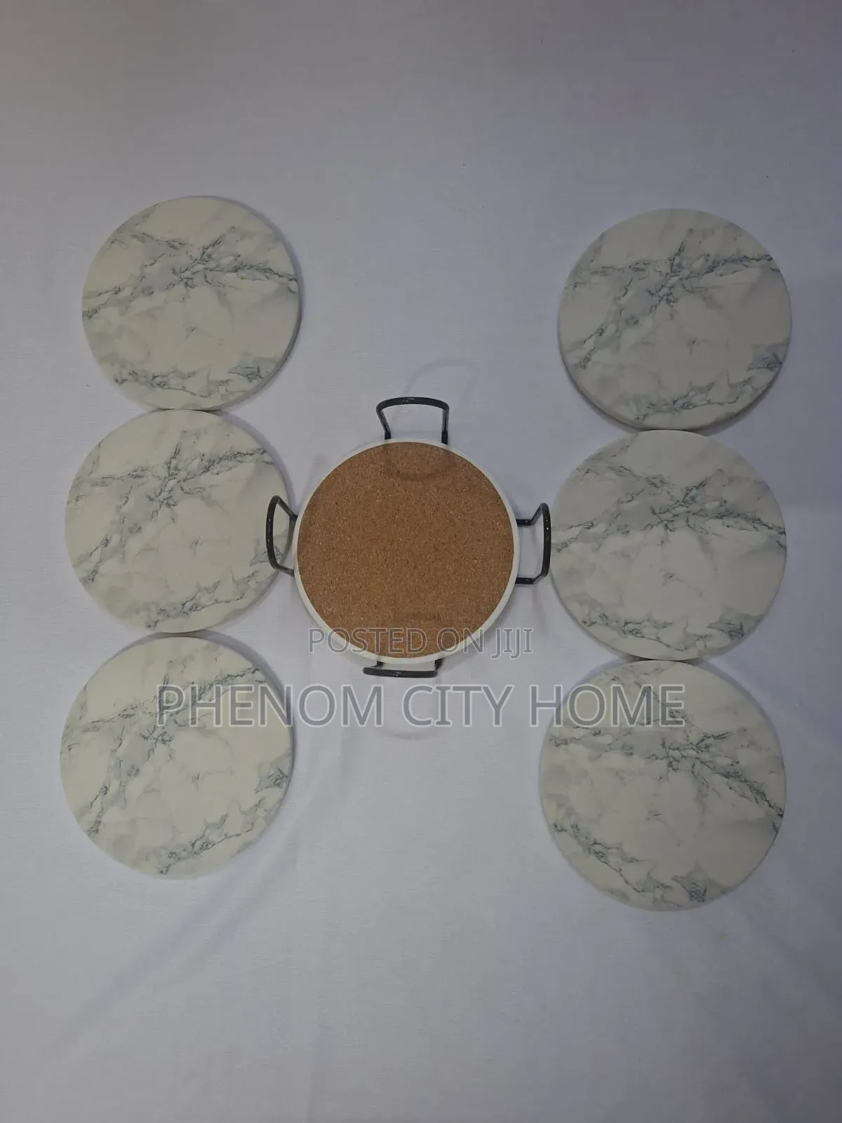 White Marble Cup Coasters