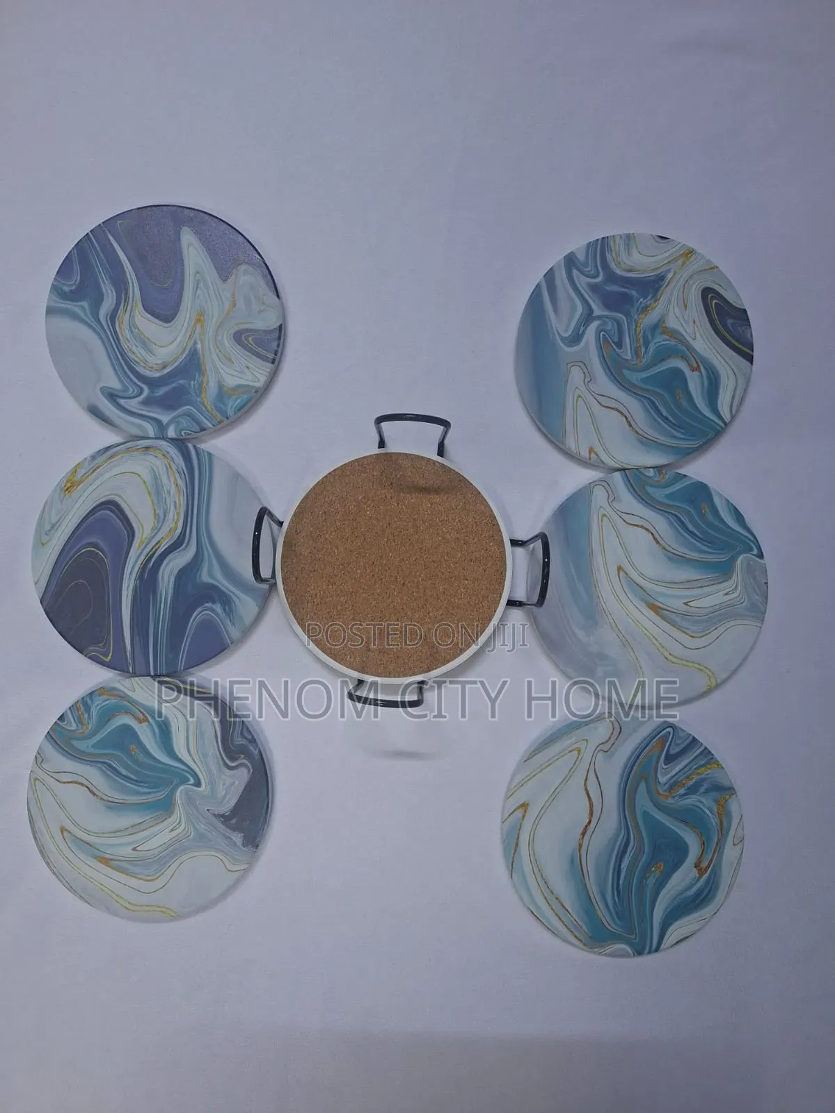White Marble Cup Coasters