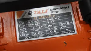 1HP Shallow Well Submersible Pump 32 Metres Max Height