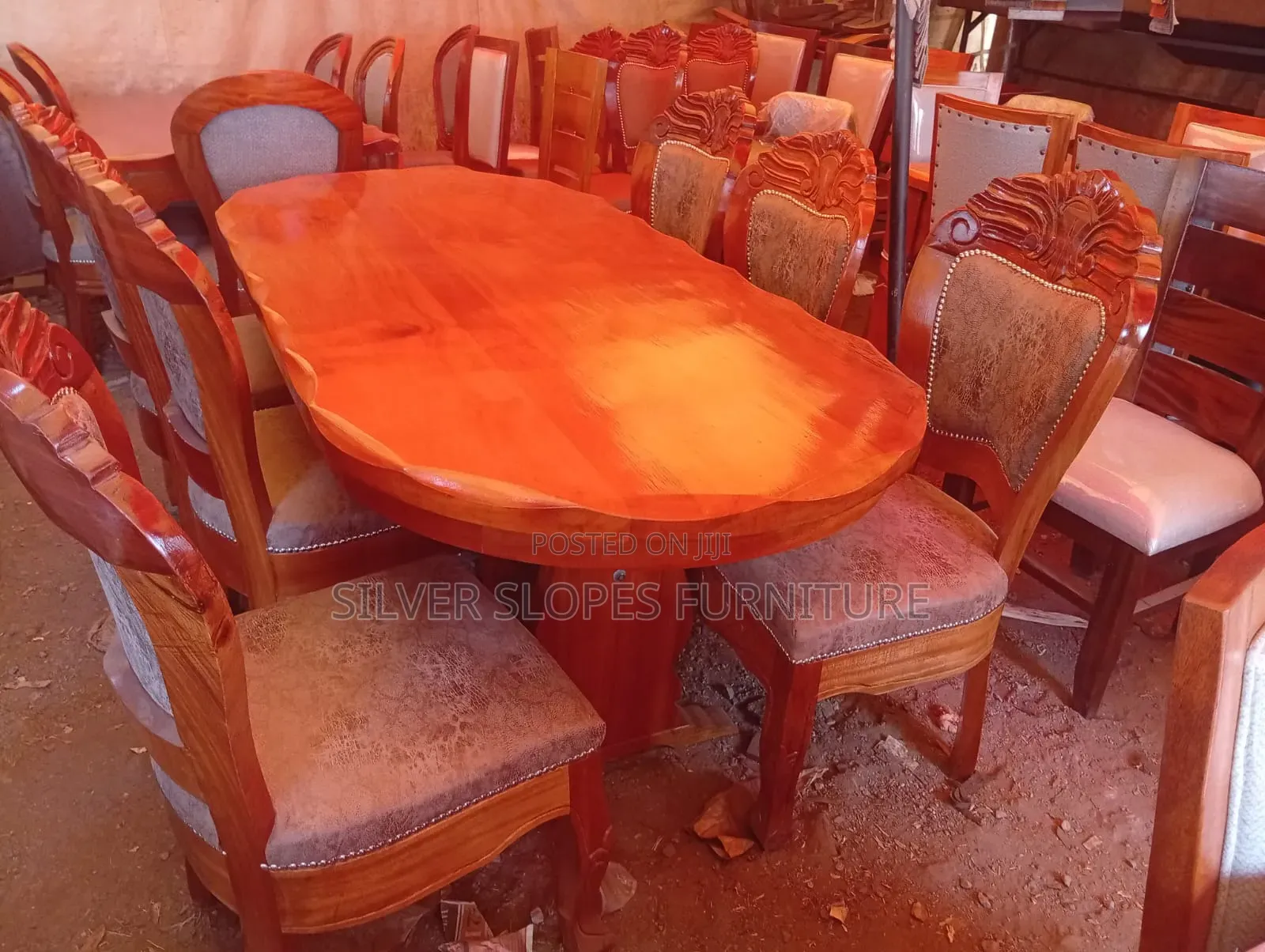 6- Seater Oval Shaped Dinning Sets.