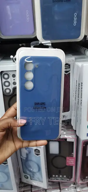 Tecno Spark 40 Pro Silicone Case in Blue Soft-Touch Protective Cover