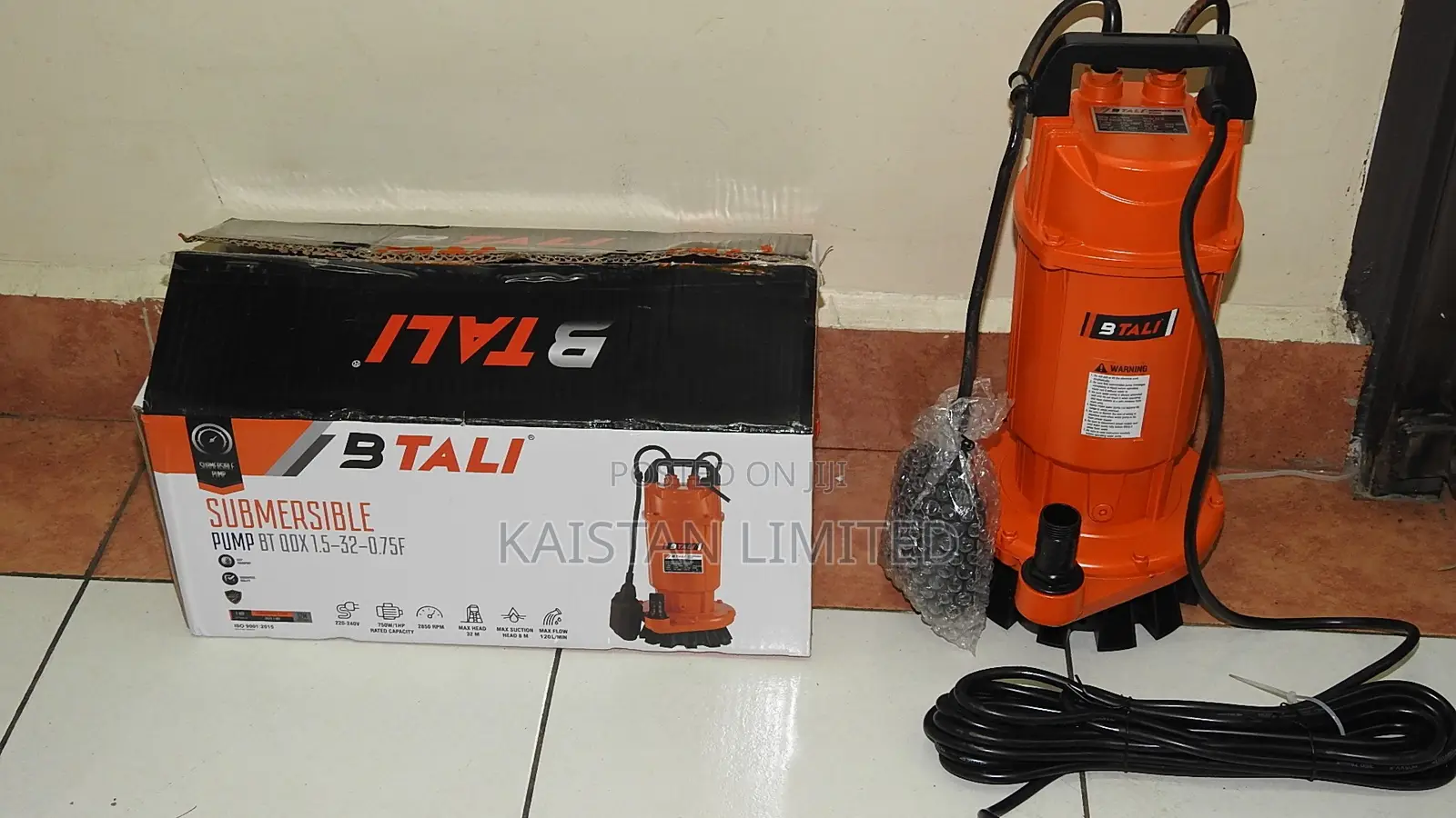 1HP Submersible Pump 32M Max Head for Shallow Wells