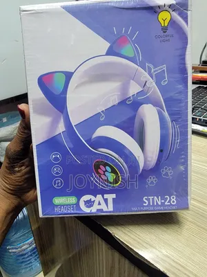 Wireless Cat Ear Headset Blue