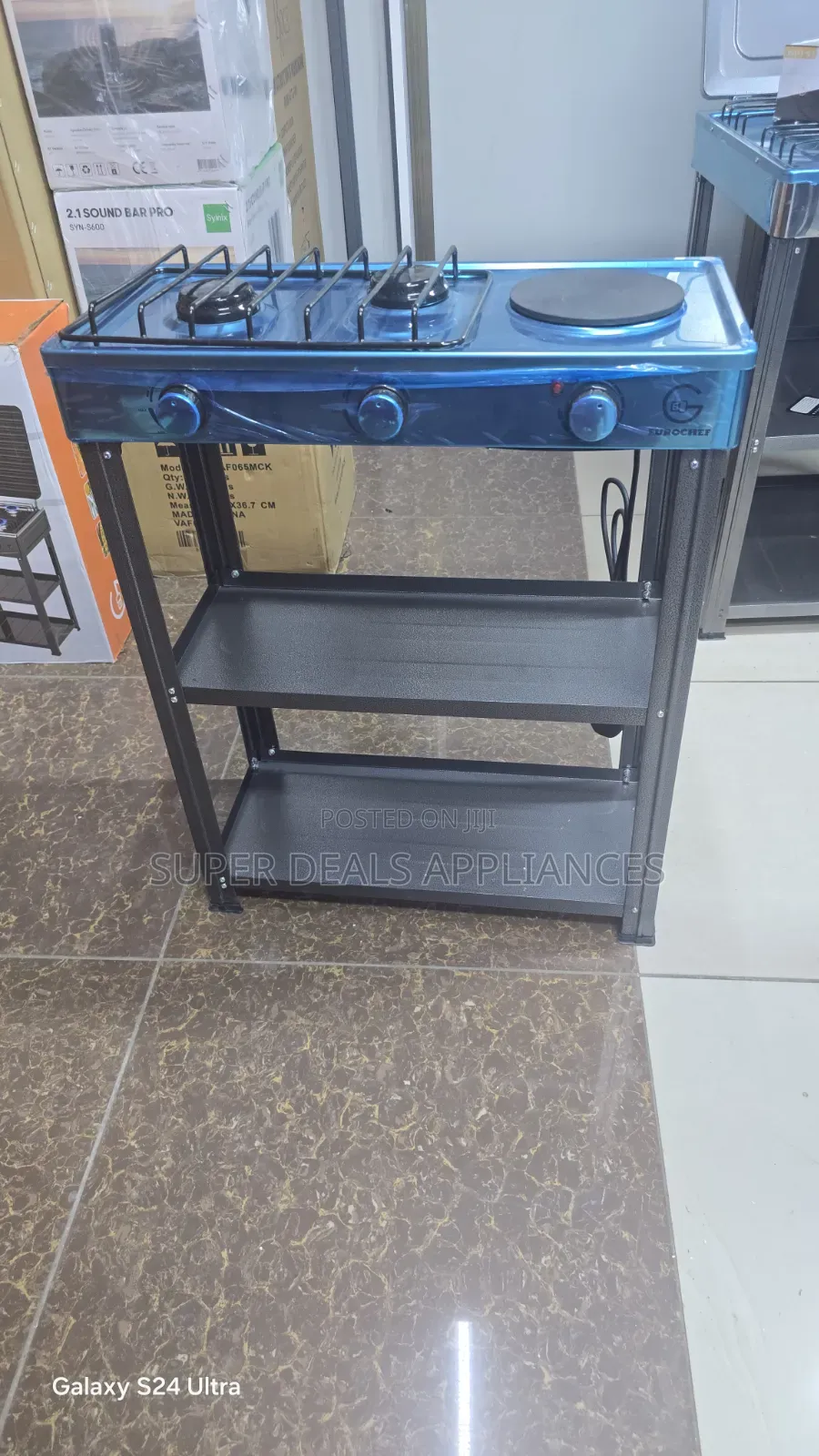 2+1 Standing Cooker With Shelfs
