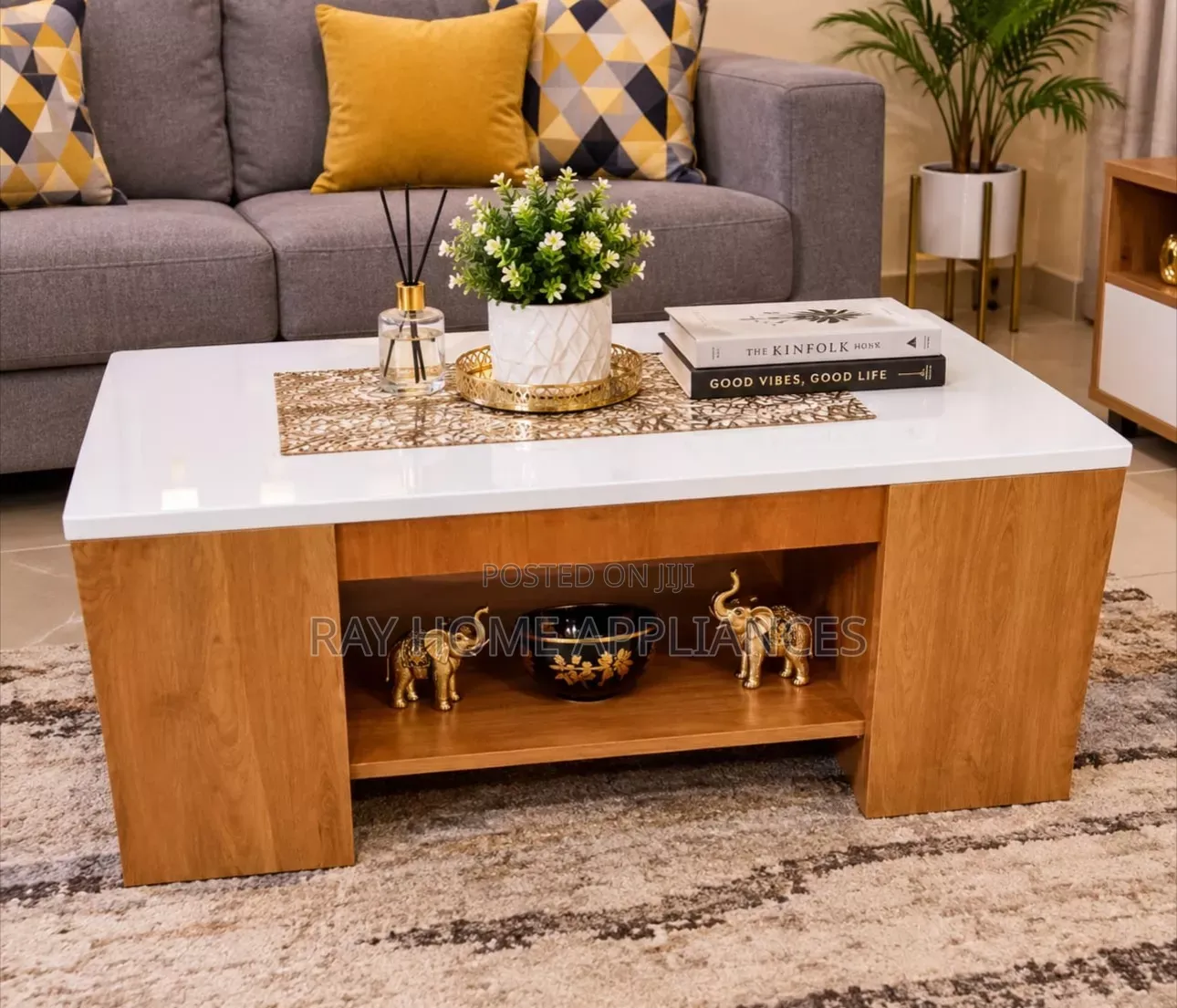 Executive Julz Coffee Marble Laminated Coffee Table