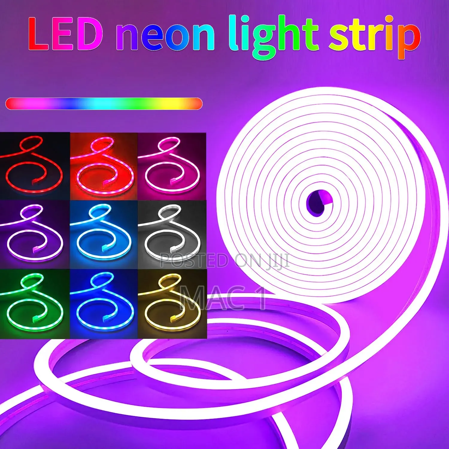 Multicolor LED Neon Rope Light With Remote